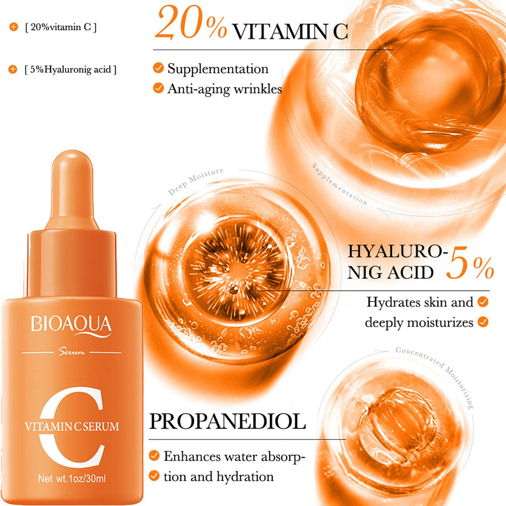 BIOAQUA Vitamin C Facial Serum Hyaluronic Acid 30ml