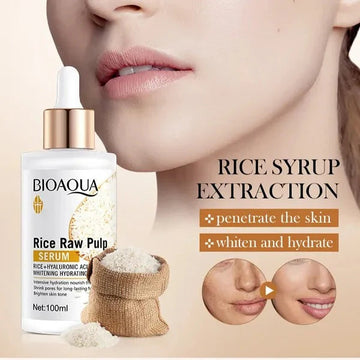 BIOAOUA Hyaluronic Acid Rice Raw Pulp Essence Face Serum 100ml